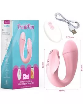 ARMONY - FRESHFUN CICI STAP-ON VIBRATOR FERNBEDIENUNG UND APP 10 VIBRATIONEN ROSA
