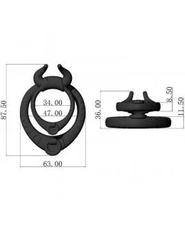 ARMONY - BULLS PASION RING SCHWARZ