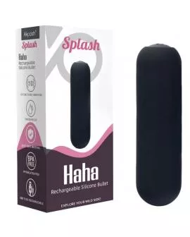 ARMONY - SPLASH HAHA VIBRATOR BULLET SILIKON 10 VIBRATIONEN 75 X 19 CM SCHWARZ