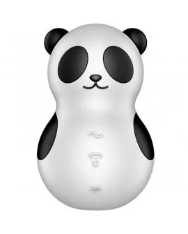 SATISFYER - POCKET PANDA STIMULATOR & VIBRATOR SCHWARZ WEISS