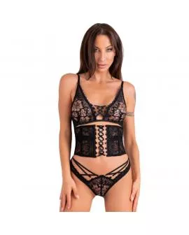 LIVCO CORSETTI FASHION - CINEX ATLANTIN LC 90704 DREITEILIGES SET SCHWARZ 