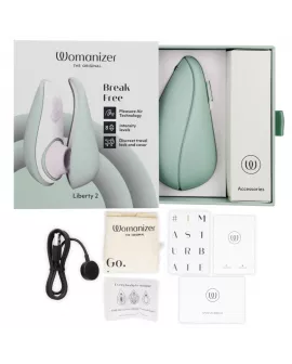 WOMANIZER - LIBERTY 2 KLITORIS-STIMULATOR & SAUGER HELLGRÜN