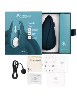 WOMANIZER - LIBERTY 2 KLITORIS-STIMULATOR & SAUGER BLAU