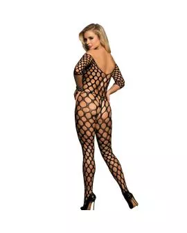 SUBBLIME - Offene Schultern Netz-Bodystocking Schwarz