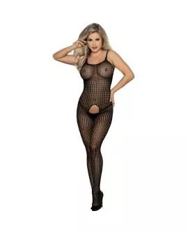 SUBBLIME 951726 - Schwarzer Netz-Bodystocking Schrittfrei
