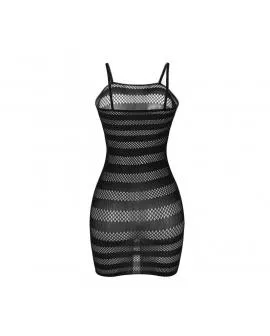 SUBBLIME - 951733 NETZ-KLEID MIT SCHWARZEN STREIFEN EINE GRÖSSE