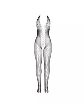 Subblime 951832 Bodystocking - Offener Rücken Kreuzdetails Schwarz
