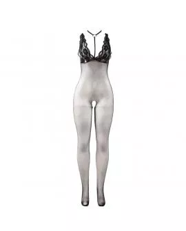 SUBBLIME - 951993 SCHWARZ TRANSPARENTER NETZ-BODYSTOCKING MIT SCHRITTFREIEM UNTERTEIL EINE GRÖSSE