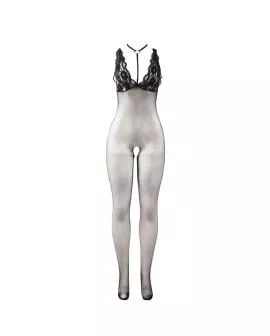 SUBBLIME 951993 - Schwarz Netz-Bodystocking Schrittfrei