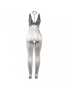 SUBBLIME - 951993 SCHWARZ TRANSPARENTER NETZ-BODYSTOCKING MIT SCHRITTFREIEM UNTERTEIL EINE GRÖSSE