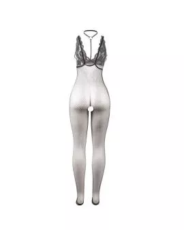 SUBBLIME 951993 - Schwarz Netz-Bodystocking Schrittfrei