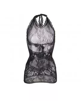 SUBBLIME - 952075 KURZES NETZKLEID MIT RÜCKEN UND HERZDETAIL SCHWARZ EINE GRÖSSE
