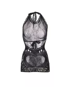 SUBBLIME - Kurzes Netzkleid mit Rücken- und Herzdetail Schwarz