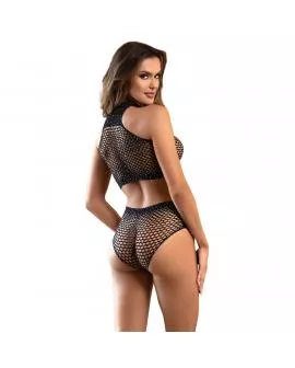 SUBBLIME - 952082 NETZ SET MIT STRASS SCHWARZ EINE GRÖSSE