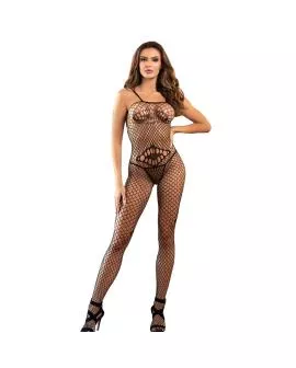 SUBBLIME - 952112 Netz-Bodystocking mit Details - Schwarz