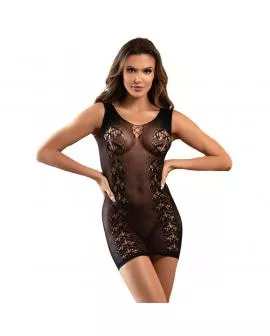 SUBBLIME - 952167 KURZER ELASTISCHER NETZ-KLEID SCHWARZ EINE GRÖSSE