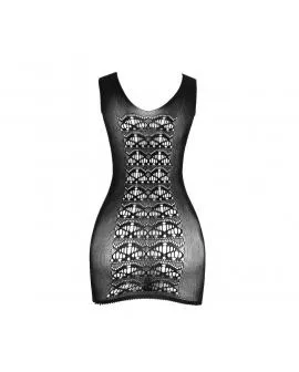 SUBBLIME - 952167 KURZER ELASTISCHER NETZ-KLEID SCHWARZ EINE GRÖSSE