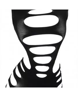 SUBBLIME - 952266 LANGRMELIGER ELASTISCHER NETZ-KLEID SCHWARZ EINE GRÖSSE