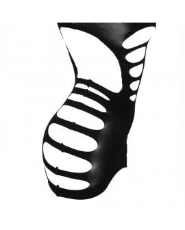 SUBBLIME - 952266 LANGRMELIGER ELASTISCHER NETZ-KLEID SCHWARZ EINE GRÖSSE