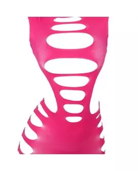 Subblime Langarmeliges Elastisches Netzkleid Rosa - 952273