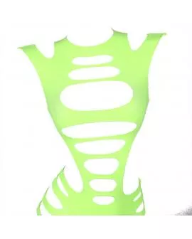 SUBBLIME - 952280 GRÜN LANGRMELIGER ELASTISCHER NETZ-KLEID EINE GRÖSSE