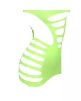 SUBBLIME 952280 - Grünes Langärmliges Netzkleid One Size