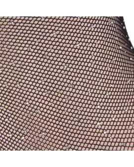 Subblime Glänzender Netz-Body - Schulterfreie Ärmel - Schwarz