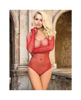 SUBBLIME - 952303 SHINY GRILL BODY MIT OFFENEN SCHULTERN LANGE RMEL ROT EINE GRÖSSE