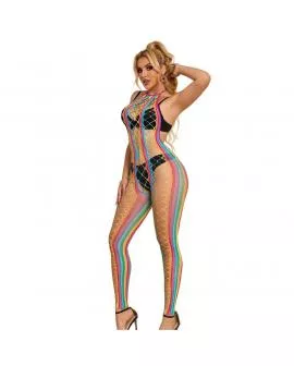 SUBBLIME - 952358 RAINBOW NECKHOLDER NETZ KLEID EINE GROSSE