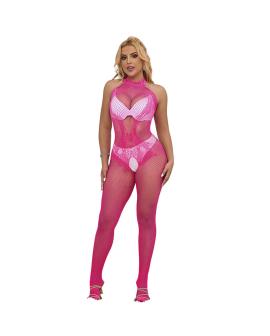 Subblime Bodystocking - Schnittfreies Netz Spitze Hoher Hals