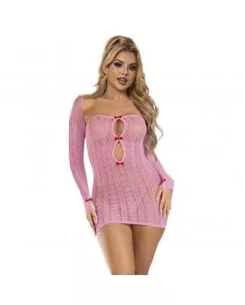 SUBBLIME - 952471 ROSA NETZ-KLEID EINE GRÖSSE