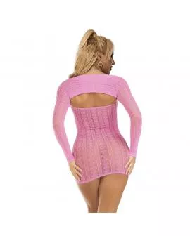 SUBBLIME - 952471 ROSA NETZ-KLEID EINE GRÖSSE