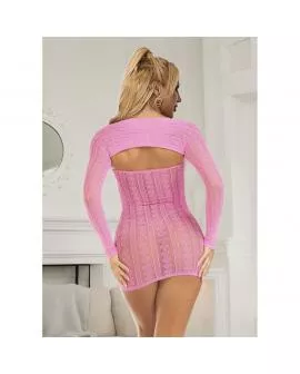 SUBBLIME - 952471 ROSA NETZ-KLEID EINE GRÖSSE