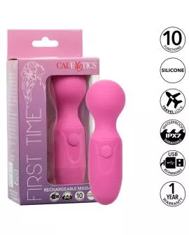 Calexotics First Time - Wiederaufladbarer Massager 10 Vibrationen Rosa