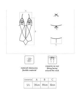 LIVCO CORSETTI FASHION - Luisina LC 20217 Schwarzer Body