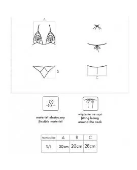 LIVCO CORSETTI FASHION - JIMENA LC 20216 BH + STRING SCHWARZ EINE GRÖSSE