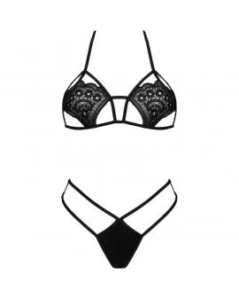 LIVCO CORSETTI FASHION - JIMENA LC 20216 BH + STRING SCHWARZ EINE GRÖSSE