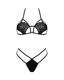 LIVCO CORSETTI FASHION - JIMENA LC 20216 BH + STRING SCHWARZ EINE GRÖSSE