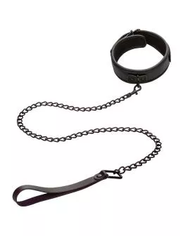 Calexotics Nocturnal - Lederhalsband Leine Schwarz