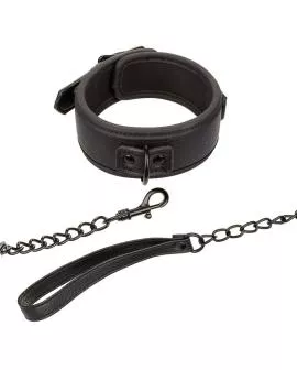 Calexotics Nocturnal - Lederhalsband Leine Schwarz