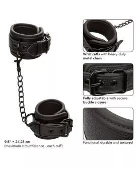 Calexotics - Nocturnal Verstellbare Leder-Manschetten Schwarz