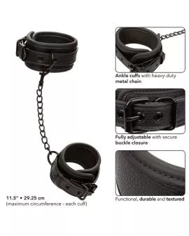CALEXOTICS - NOCTURNAL FUSSMANSCHETTEN LEDER VERSTELLBAR SCHWARZ