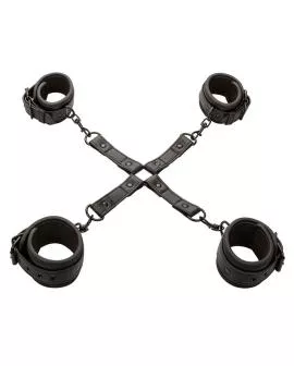 Calexotics Nocturnal Hog Tie - Einstellbarer Leder Schwarz