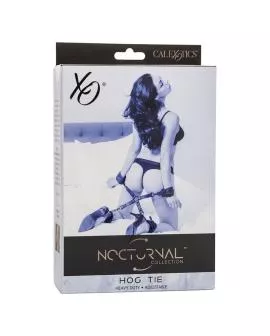 Calexotics Nocturnal Hog Tie - Einstellbarer Leder Schwarz