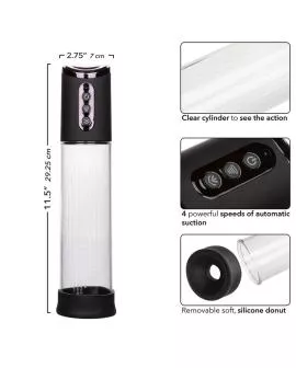 Calexotics Peak Saugpumpe - 4 Geschwindigkeiten Schwarz