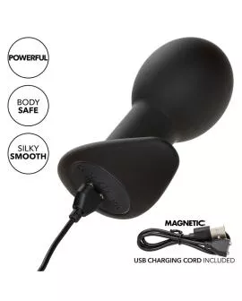 Calexotics Rock Bottom Analplug - 10 Vibrationen Silikon Schwarz