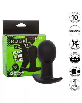 Calexotics Rock Bottom Analplug - 10 Vibrationen Silikon Schwarz