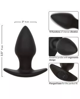 Calexotics Rock Bottom Perfect Anal Plug - 10 Vibrationen Silikon Schwarz