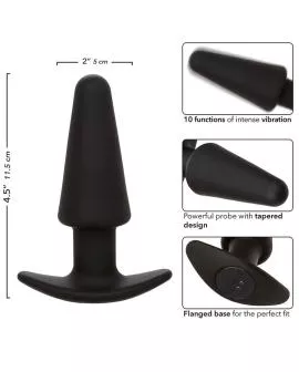 Calexotics - Rock Bottom Analplug 10 Vibrationen Schwarz