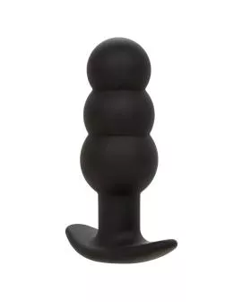 Calexotics Rock Bottom Analplug - Perlen, 10 Vibrationen, Silikon Schwarz